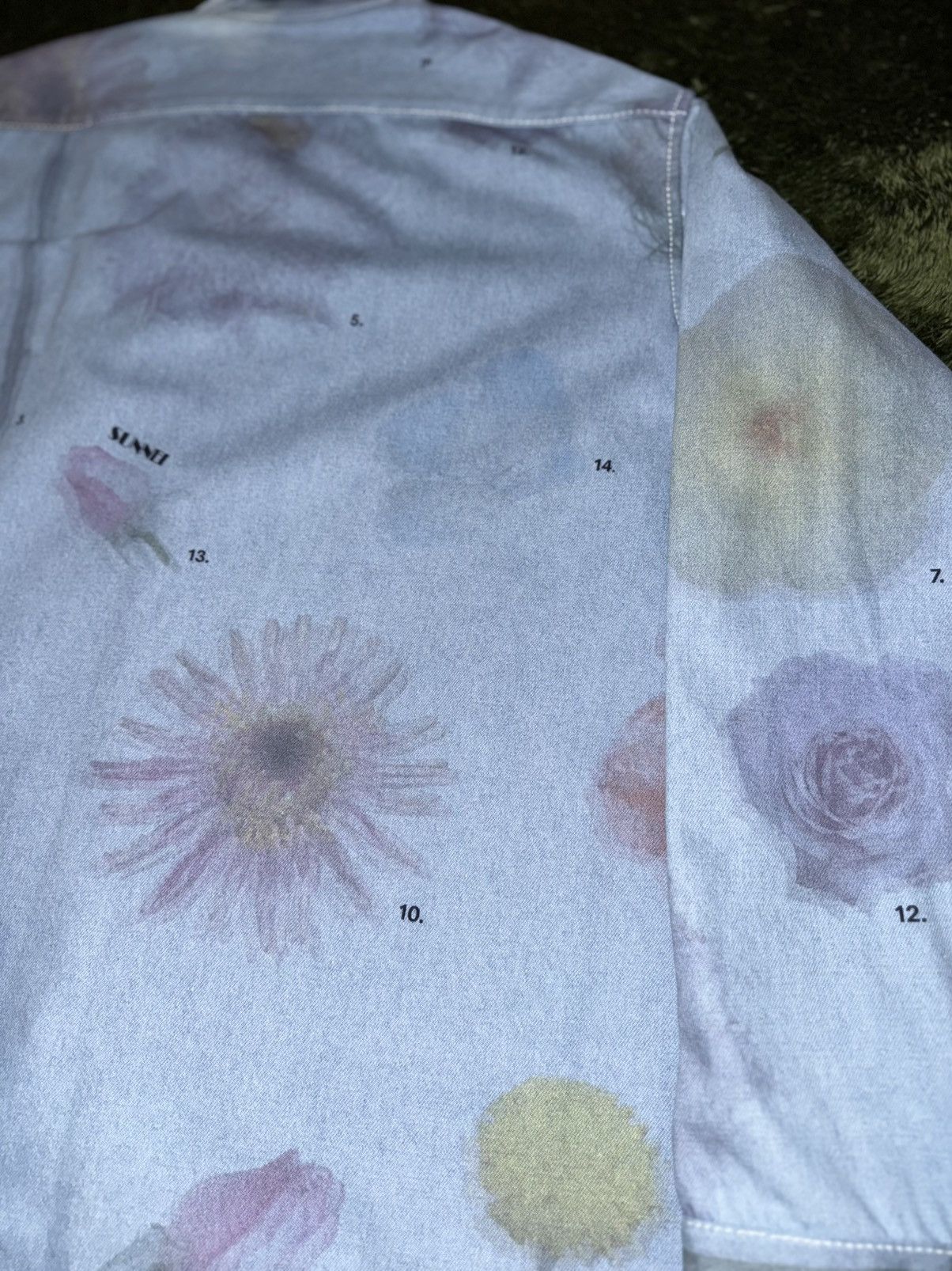 Sunnei [S] SUNNEI Floral Printed Relaxed Fit Denim Shirt Jacket Size US S / EU 44-46 / 1 - 10 Thumbnail
