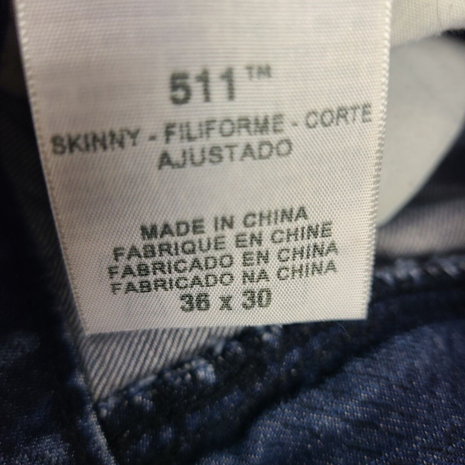 Levi's Levi’s 511 Blue Denim Jeans Pants Men’s 36x30 Slim Fit Black Size US 36 / EU 52 - 4 Thumbnail