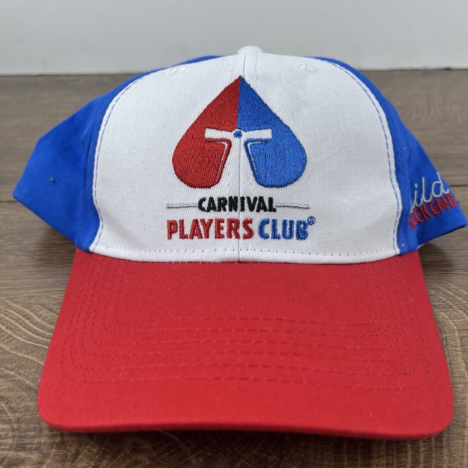 Other Carnival Players Club Hat White Cap Hat Adjustable Hat White Size ONE SIZE - 5 Thumbnail