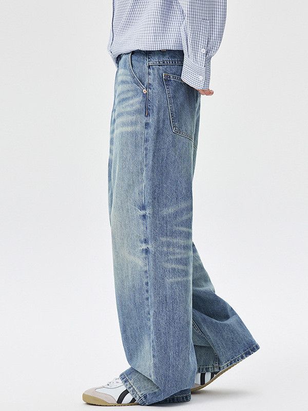 Vintage American Light Blue Men's Loose-Fit Casual Wide-Leg Jeans Size US 32 / EU 48 - 3 Thumbnail