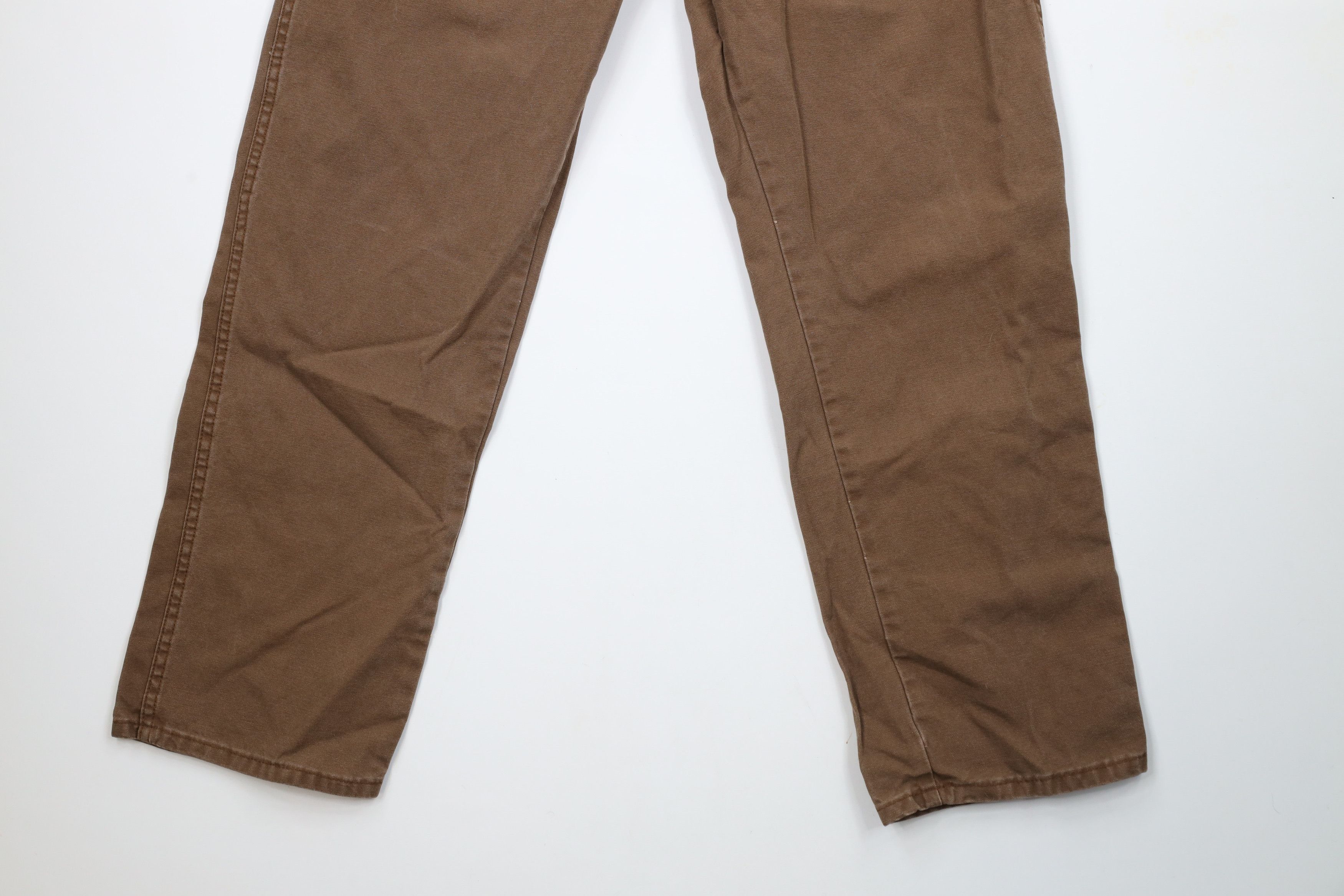 Dickies × Vintage Vintage Dickies Wide Leg Canvas Dungaree Pants Brown Cotton Size US 36 / EU 52 - 4 Thumbnail