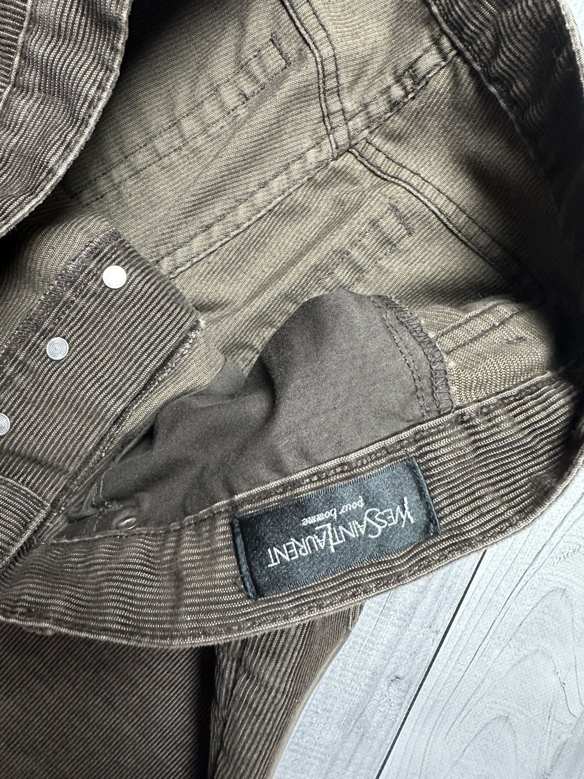 Vintage × Yves Saint Laurent Vintage Yves Saint Laurent denim jeans velvet size 34 logo Size US 33 - 8 Thumbnail