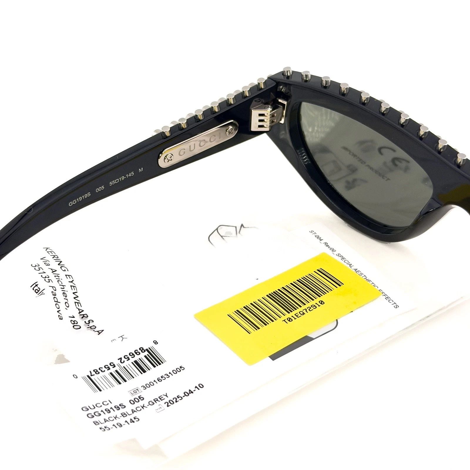 Gucci GUCCI GG1919S Black 1919 Stud Spike Cat Eye Mask Fashion 005 Size ONE SIZE - 2 Thumbnail