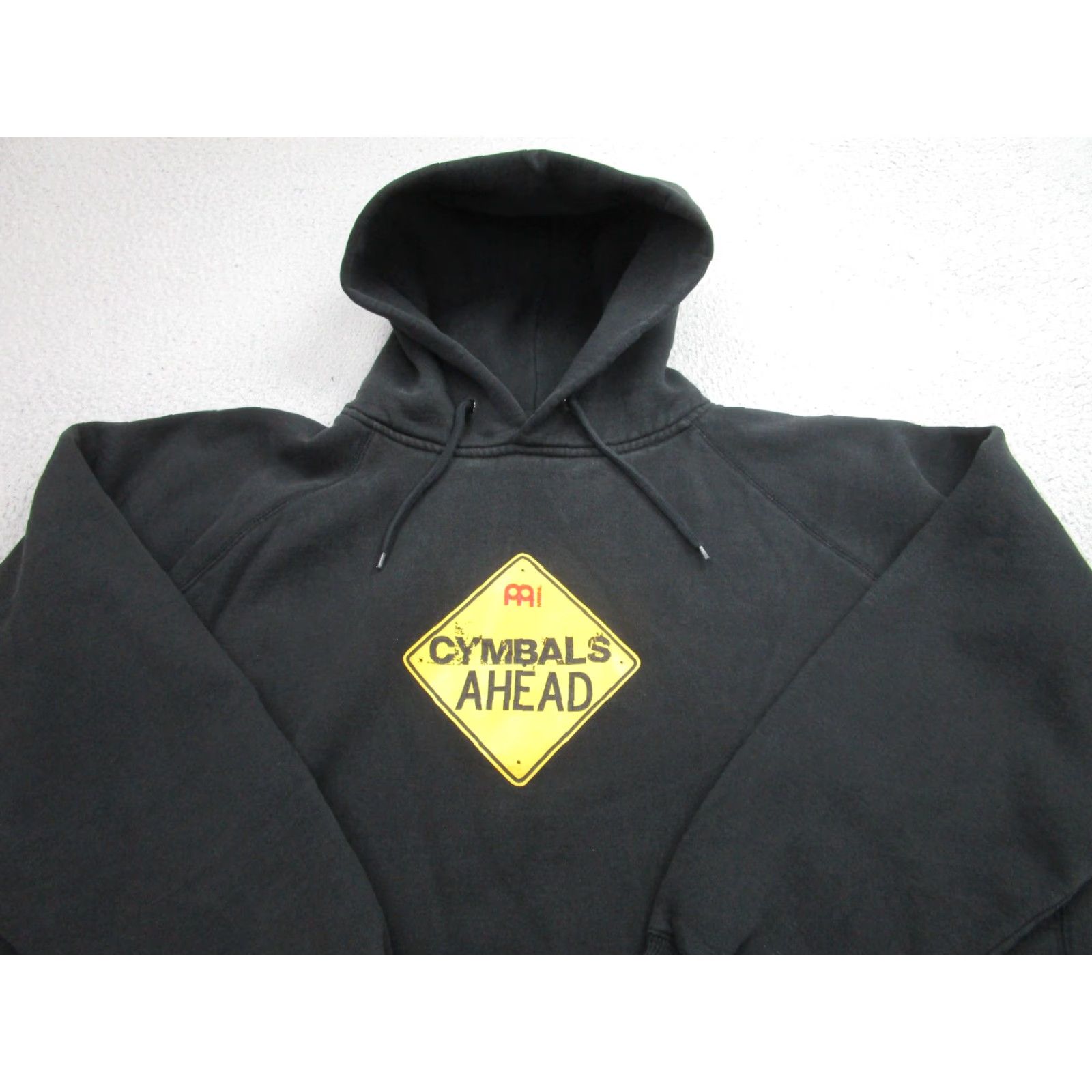 Logo 7 VINTAGE Meinl Cymbals Ahead Hoodie Mens 2XL Black Pullover Drum Music Sweatshirt Logo Graphic Print With Kangaroo Pocket Size US XXL / EU 58 / 5 - 2 Thumbnail