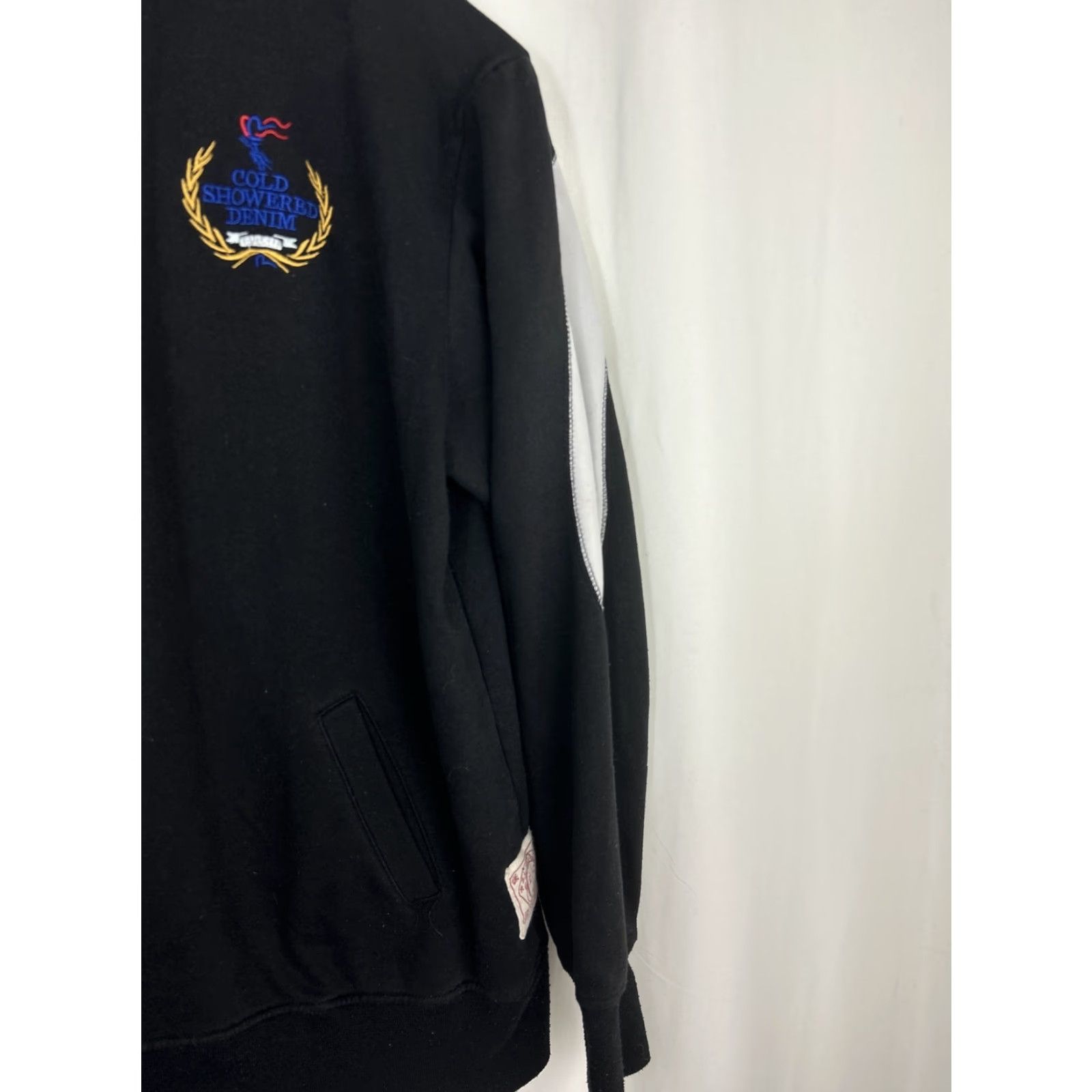 Vintage VINTAGE Envisu Track Jacket Full Zip Men 4XL 100% Cotton Black Gold VTG 90s Size US XXL / EU 58 / 5 - 5 Thumbnail