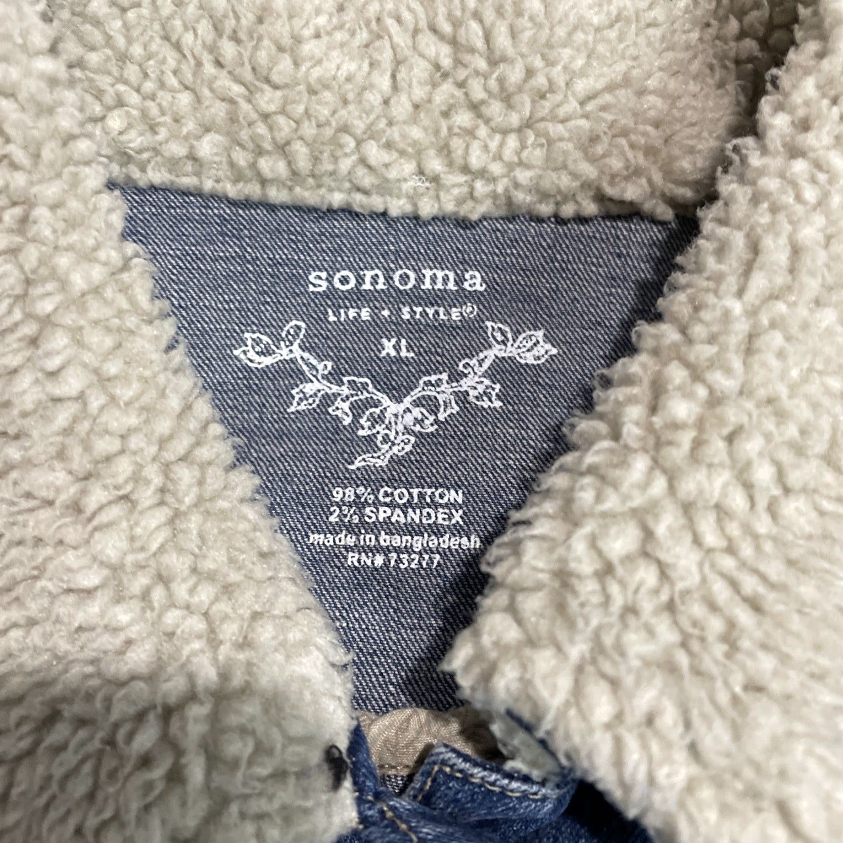 Denime VINTAGE Sonoma Women's Denim Trucker Jacket XL Blue Casual Classic 80s Size 40" / US 18 - 2 Thumbnail