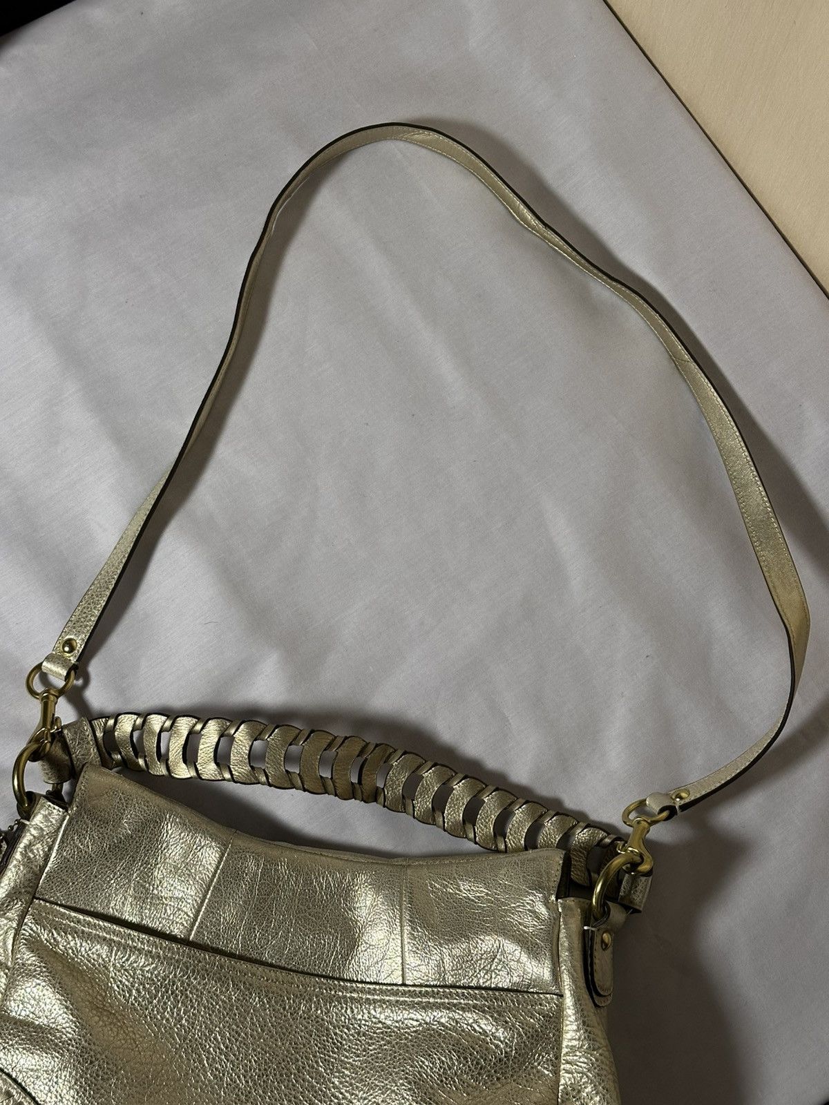 Coach Coach Metallic Whipstitch Leather Convertible Bag. Size ONE SIZE - 10 Thumbnail