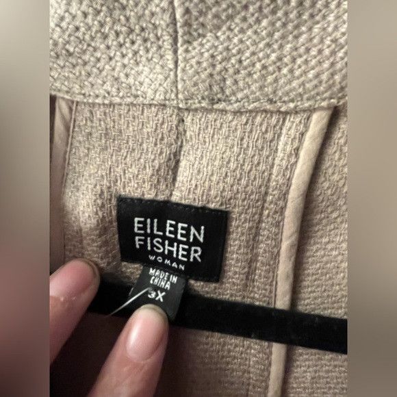 Eileen Fisher Eileen fisher open front jacket in cream size 3x plus size Size 3XL / US 20-22 - 2 Thumbnail