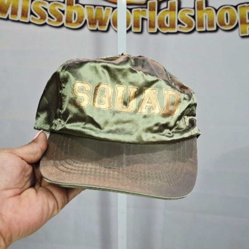 Other Green Satin Squad Adjustable Hat with Velcro Back Unisex Size ONE SIZE - 1 Thumbnail