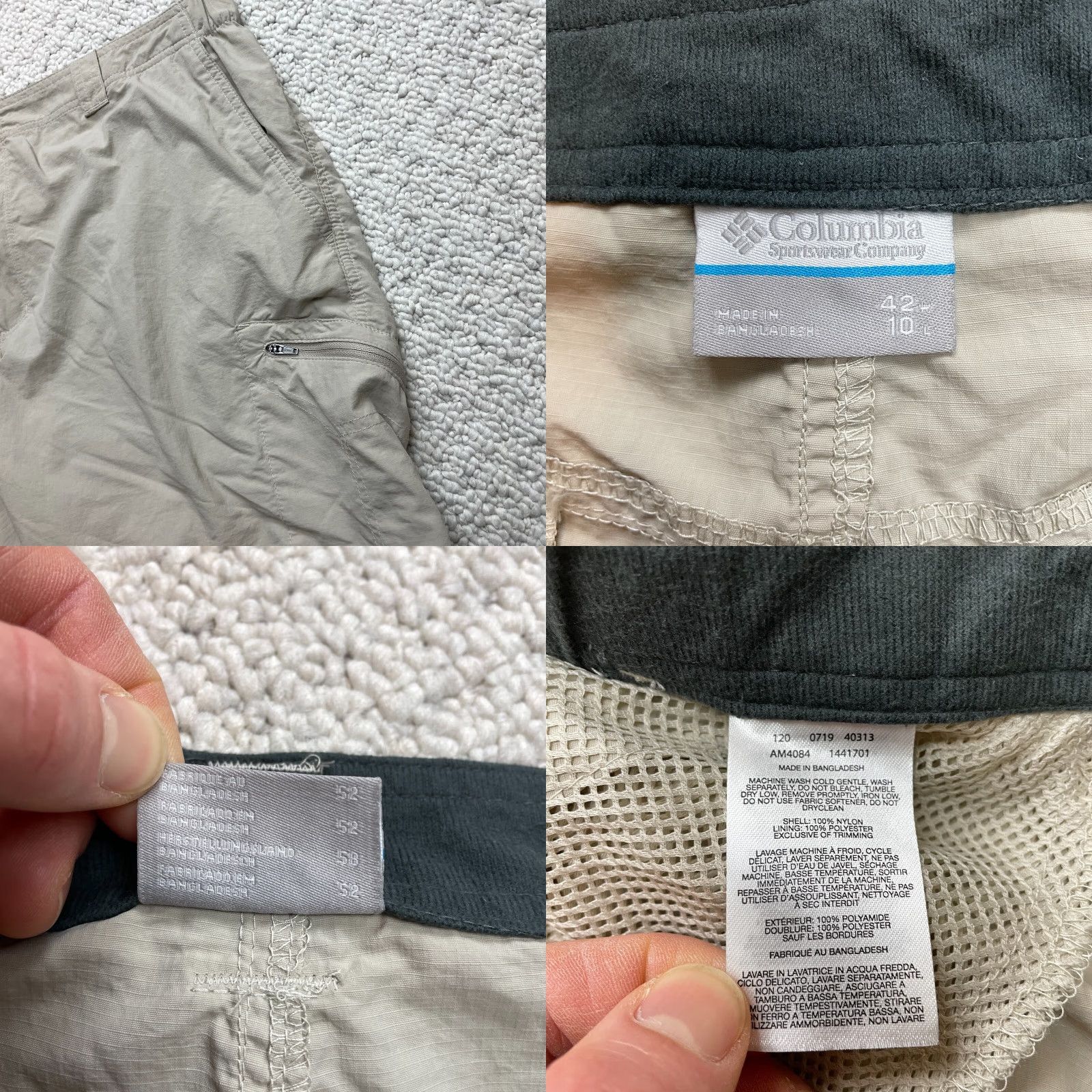 Vintage Columbia Cargo Shorts Mens 42 Solid Green 10" Inseam Cargo Pocket Outdoor Athletic Casual Pants Size US 42 / EU 58 - 8 Thumbnail