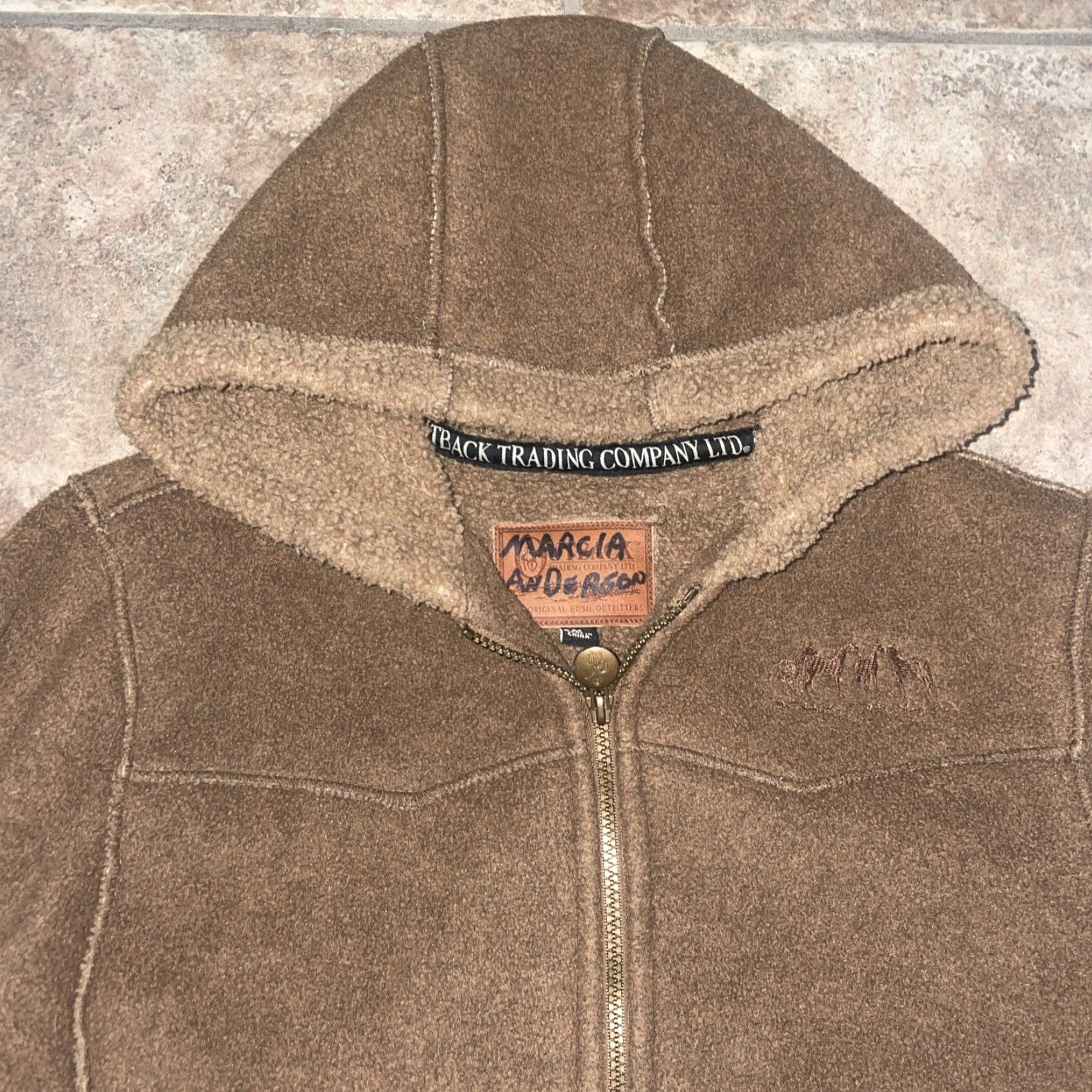 Vintage Outback Trading Company Brown Fleece Full Zip Jacket Womens M Size M / US 6-8 / IT 42-44 - 2 Thumbnail