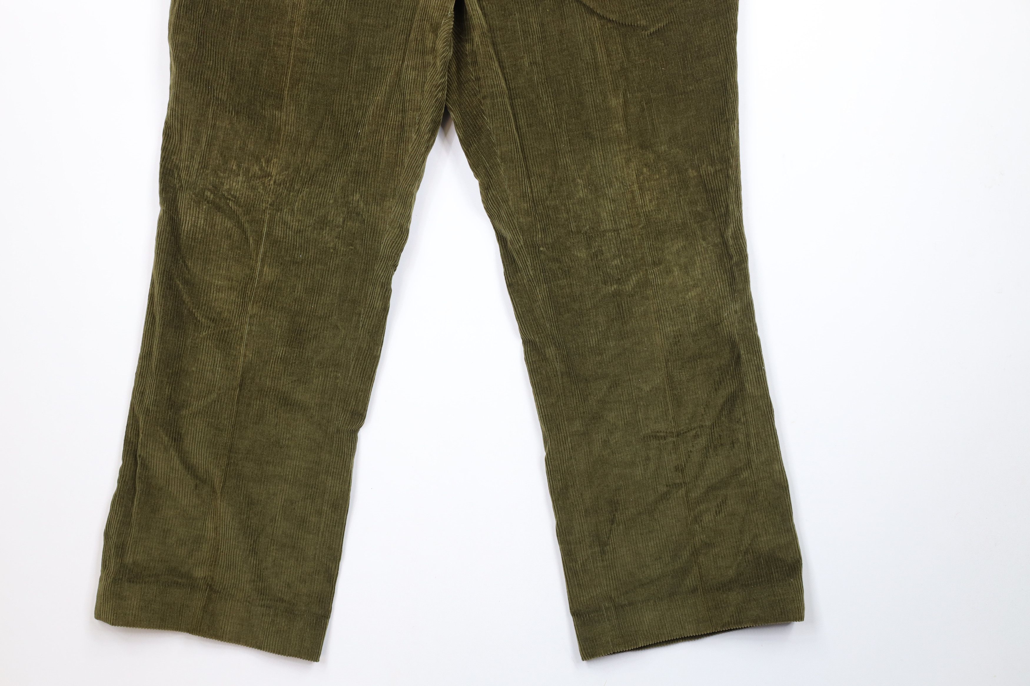 Vintage Vintage 70s Streetwear Wide Leg Corduroy Pants USA Green Size US 38 / EU 54 - 4 Thumbnail