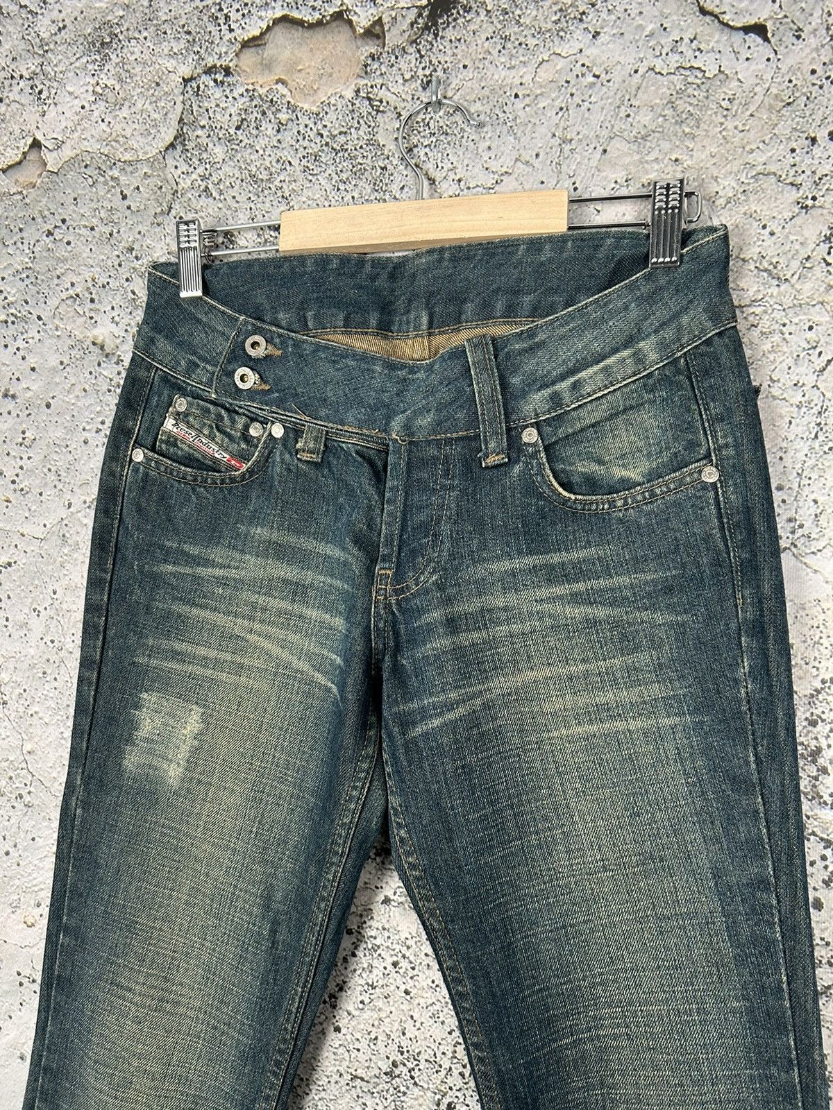 Diesel Vintage Diesel Flared Jeans Y2K Grunge Punk Rock Rare Size US 27 - 3 Thumbnail