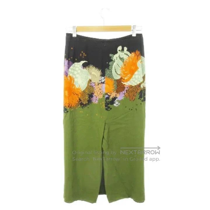 Dries Van Noten Dries Van Noten Floral Silk Midi Skirt Size 35" - 3 Thumbnail
