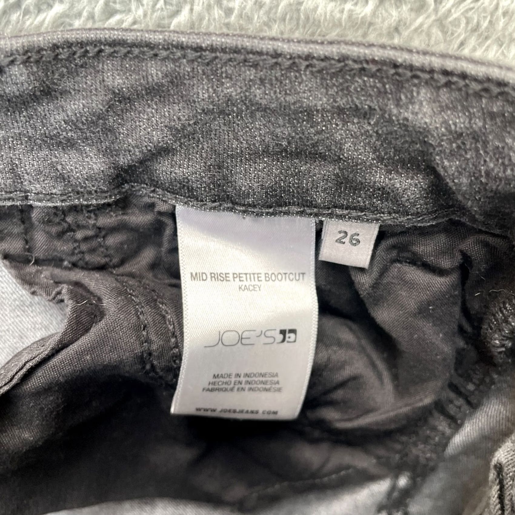 Vintage Joes Jeans Womens 26 Petite Gray Kacey Bootcut Denim Cotton Stretch Mid Bootcut Jeans 5-Pocket Inseam 29in XS? Size 26" / US 2 / IT 38 - 4 Thumbnail