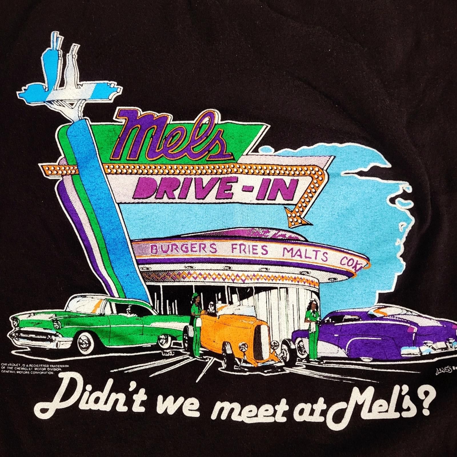 Hanes Vintage 90s Mel’s Drive In San Francisco Diner Hanes Med Size US M / EU 48-50 / 2 - 5 Thumbnail