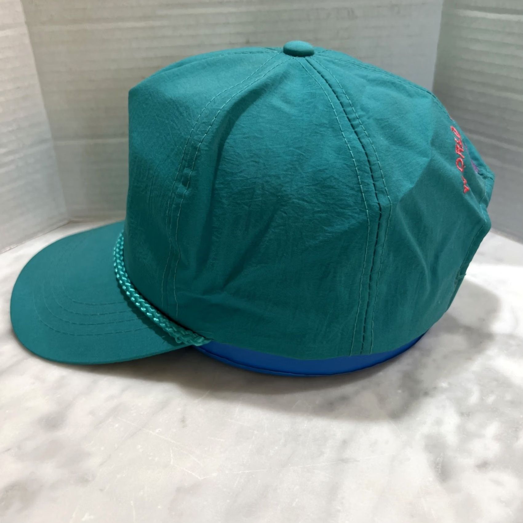 Vintage VINTAGE 1995 Para Ski World Meet Snowbird Snapback Hat Cap Adjustable Turquoise Mens Size ONE SIZE - 4 Thumbnail