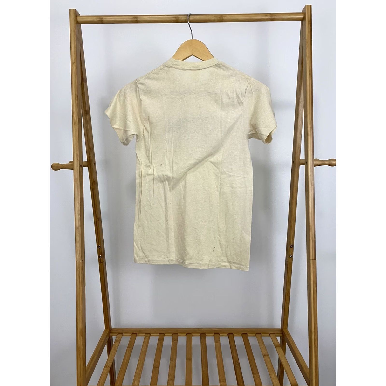 Vintage VTG 80s TDK Quality Recording Tape Cassette Promo Ched Super Thin T-Shirt M Shirt Mens Beige 80s Theme Shirt Mens Size US M / EU 48-50 / 2 - 4 Thumbnail