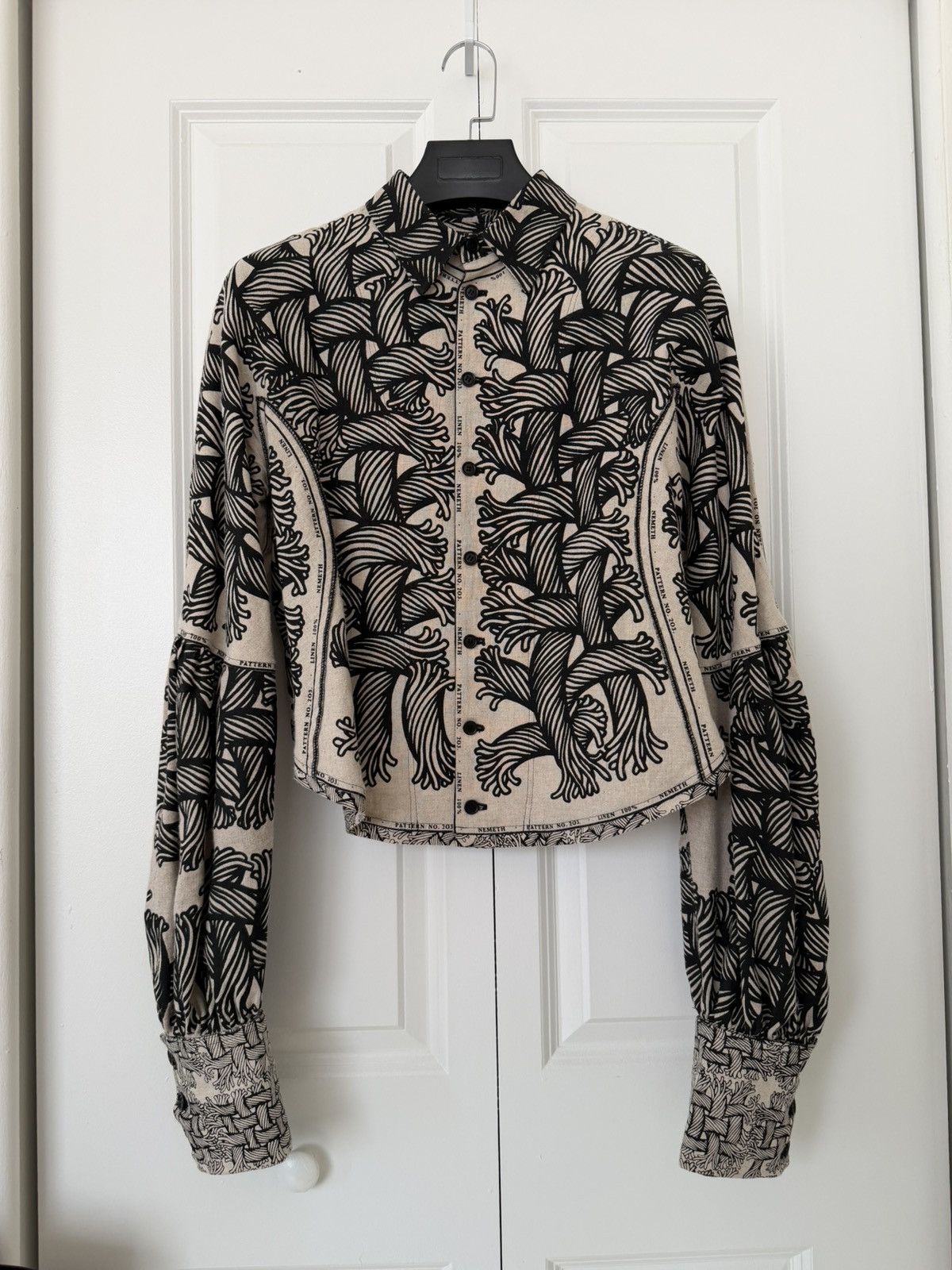 Christopher Nemeth Linen Shirt with Rope Print Size US S / EU 44-46 / 1 - 2 Thumbnail
