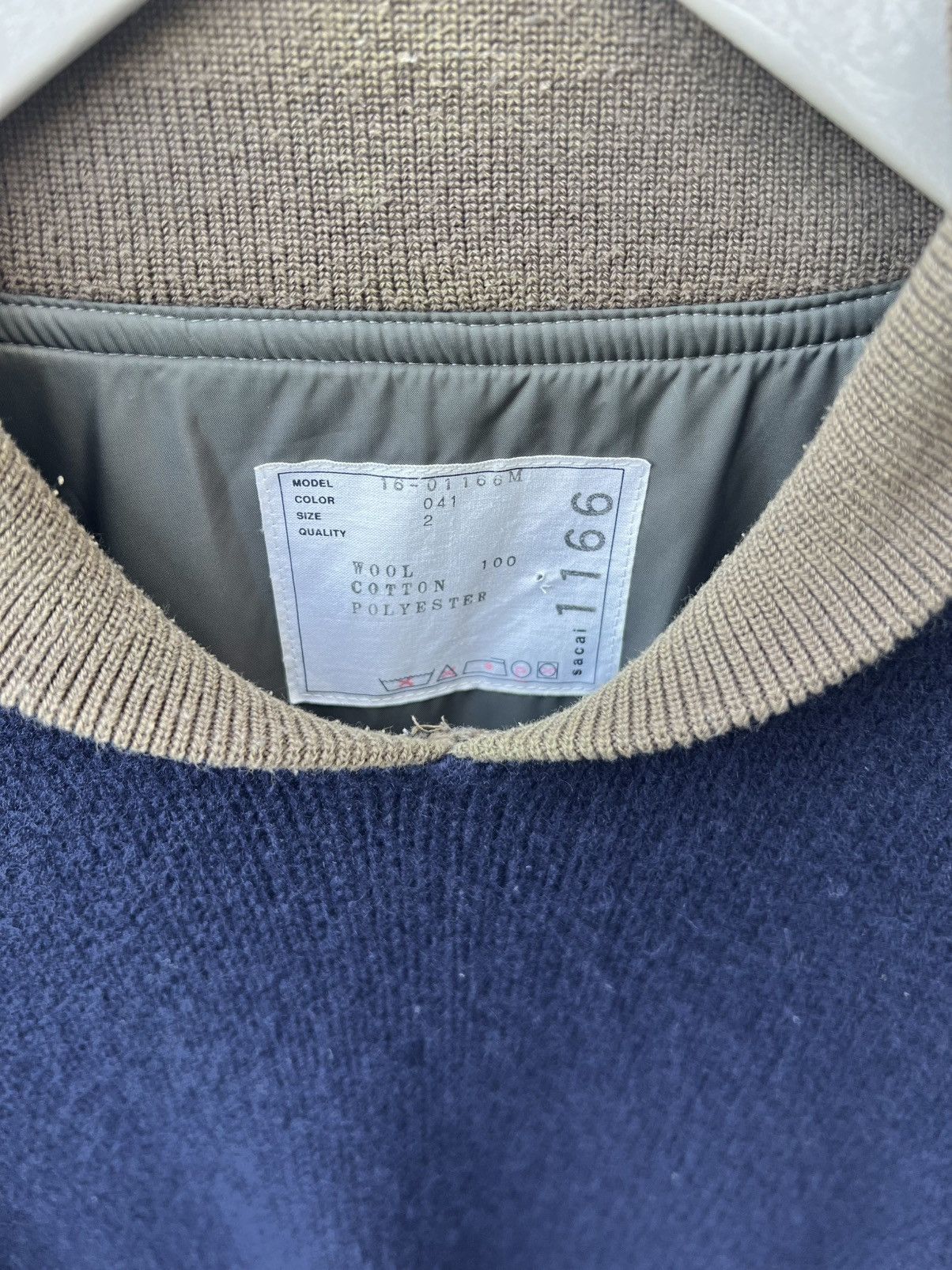 Sacai Sacai Wool Military Sweater Navy Olive Trim Size 2 Size US M / EU 48-50 / 2 - 5 Thumbnail