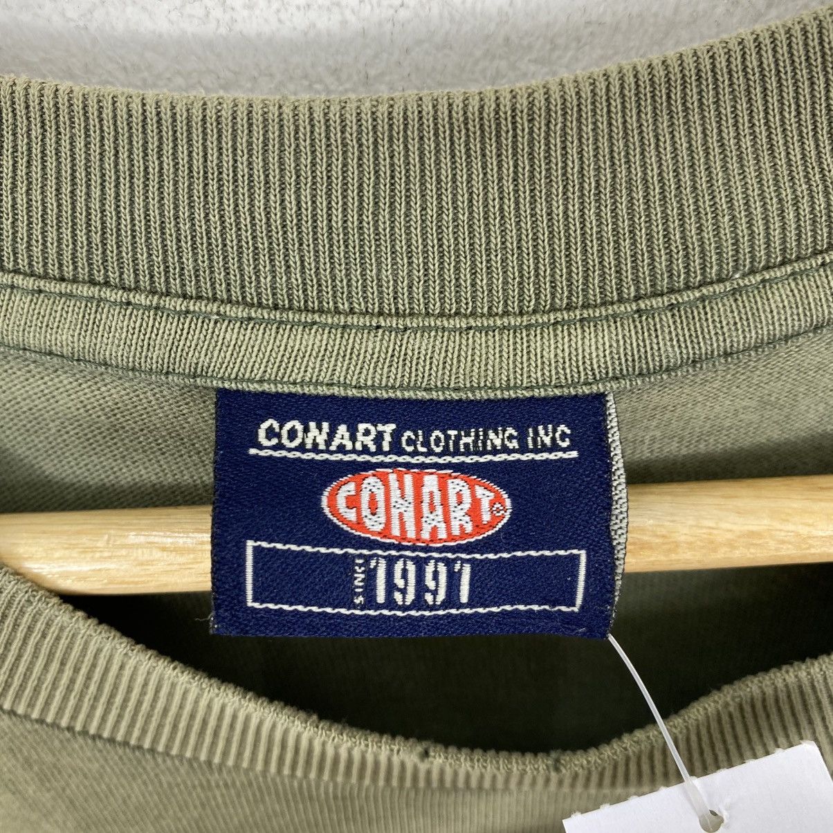 Vintage Vtg 1991 Conart Graffiti Tee Olive Green Streetwear L Size US L / EU 52-54 / 3 - 6 Thumbnail