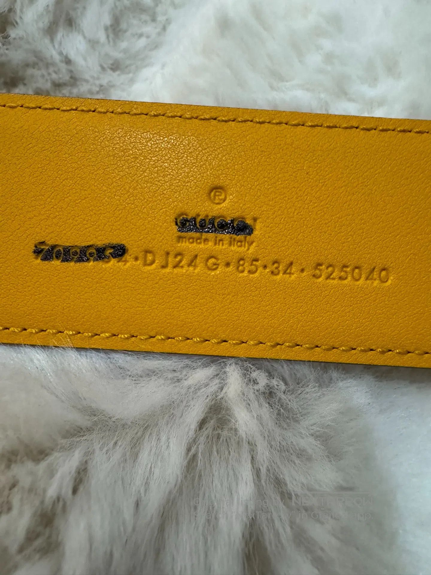 Gucci Guicci size 85 Gold buckle color-blocked waist belt| Size ONE SIZE - 7 Thumbnail