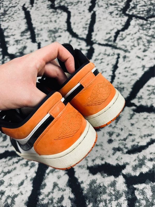 Nike Nike Jordan 1 Low Shoes Black White Orange 44 Size US 10 / EU 43 - 5 Thumbnail