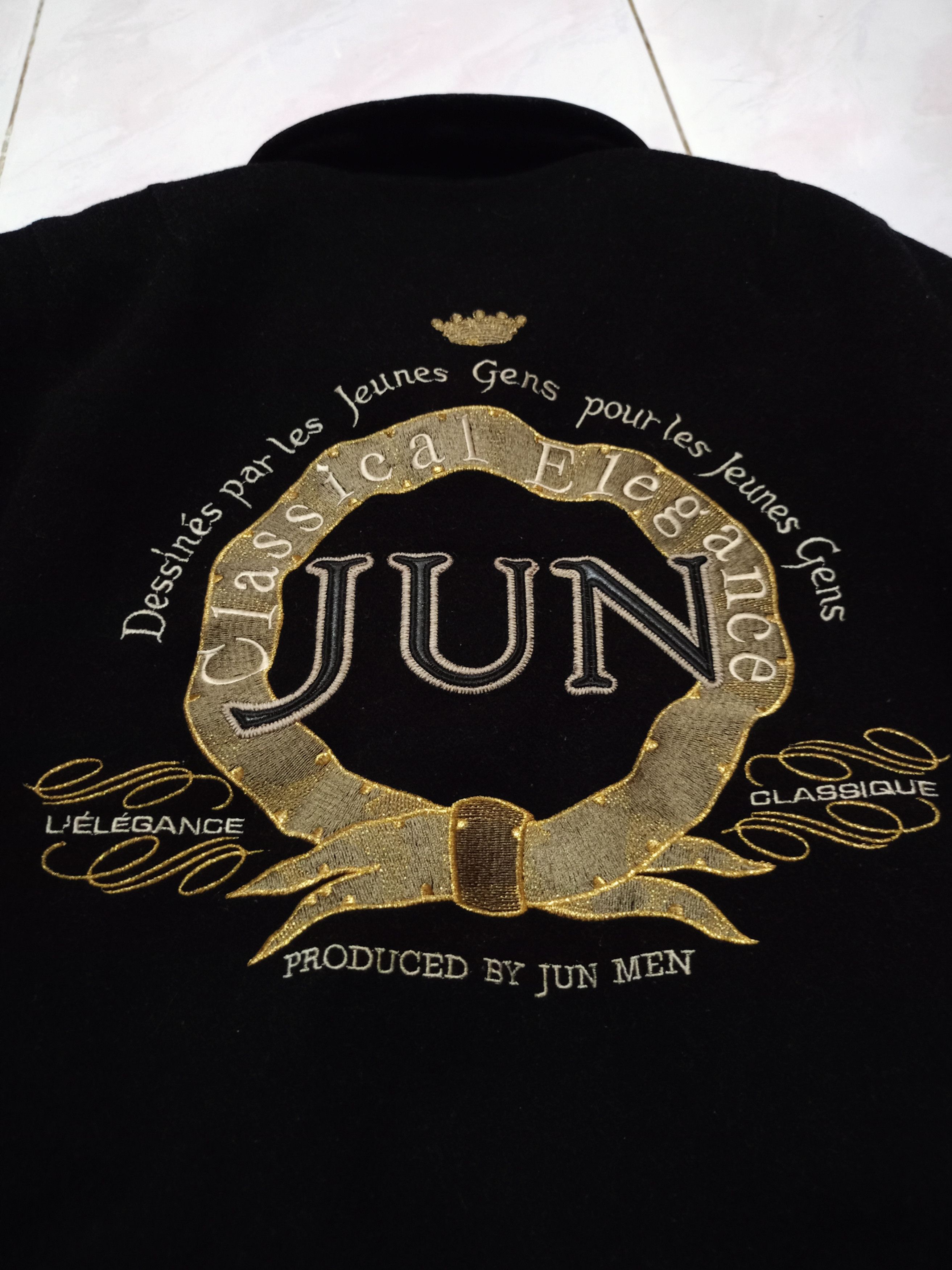Japanese Brand × Vintage Varsity leather jacket Jun man x vintage Size US L / EU 52-54 / 3 - 4 Thumbnail