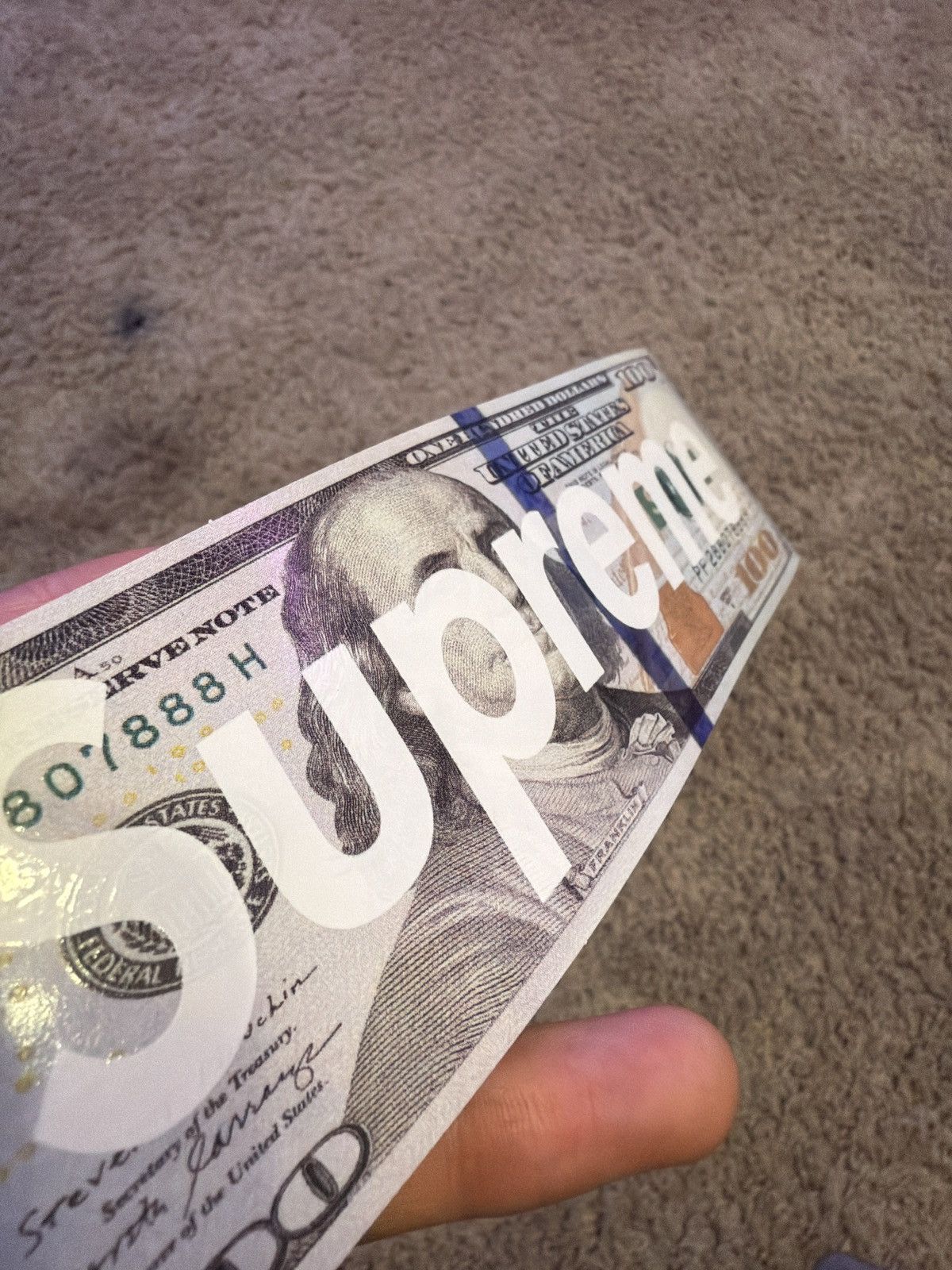 Supreme 🔥FINAL PRICE DROP🔥supreme $100 bill box logo sticker Size ONE SIZE - 2 Thumbnail