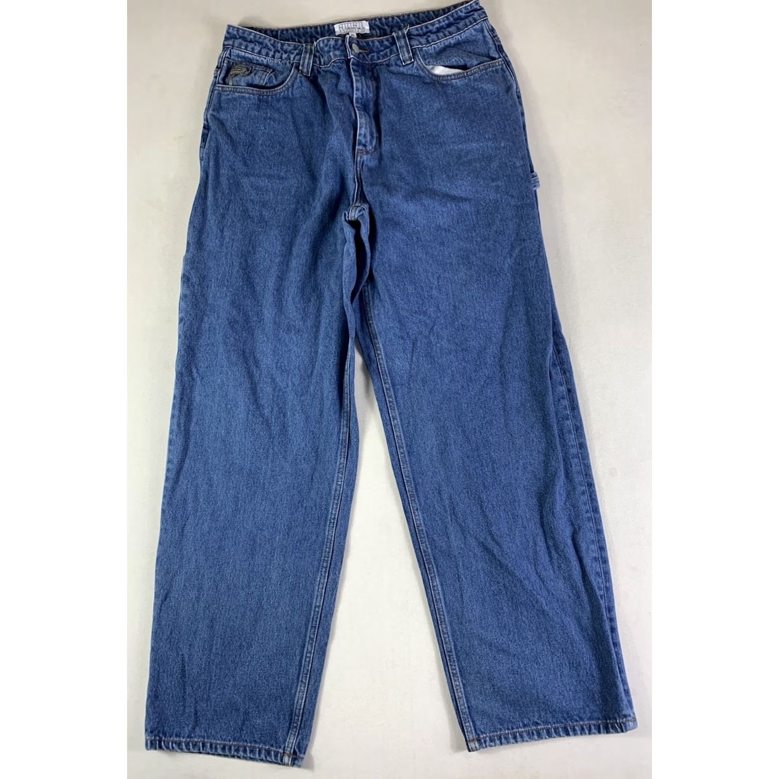 Denime VINTAGE idealism jeans og denim Mens XL Blue Baggy Skater 90s Grunge 36x33 Mens Jeans Size US 36 / EU 52 - 2 Thumbnail