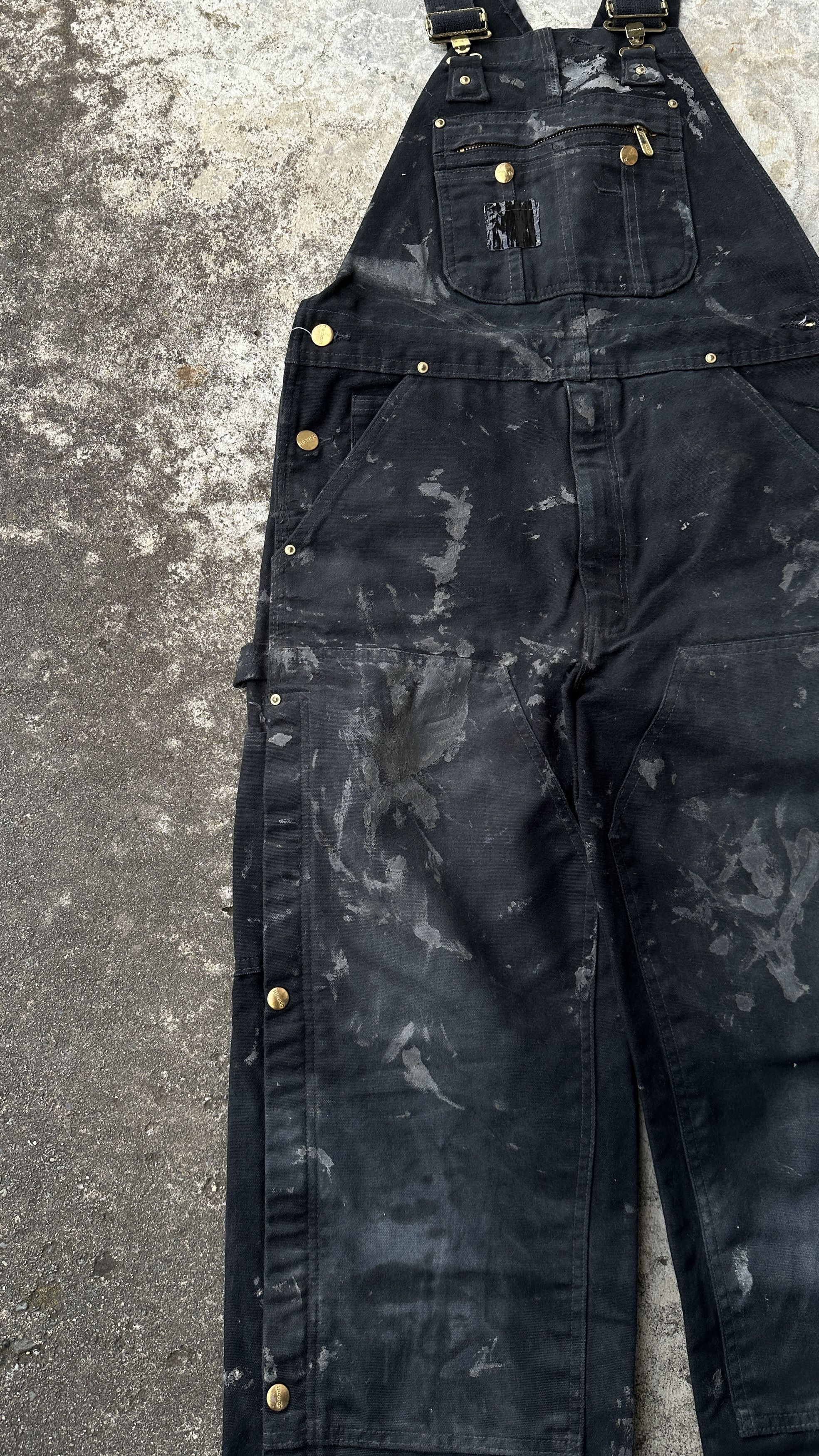 Carhartt Painter Side Zip Snapped buttons studed Bib Workwear Overall Size US 33 - 3 Thumbnail