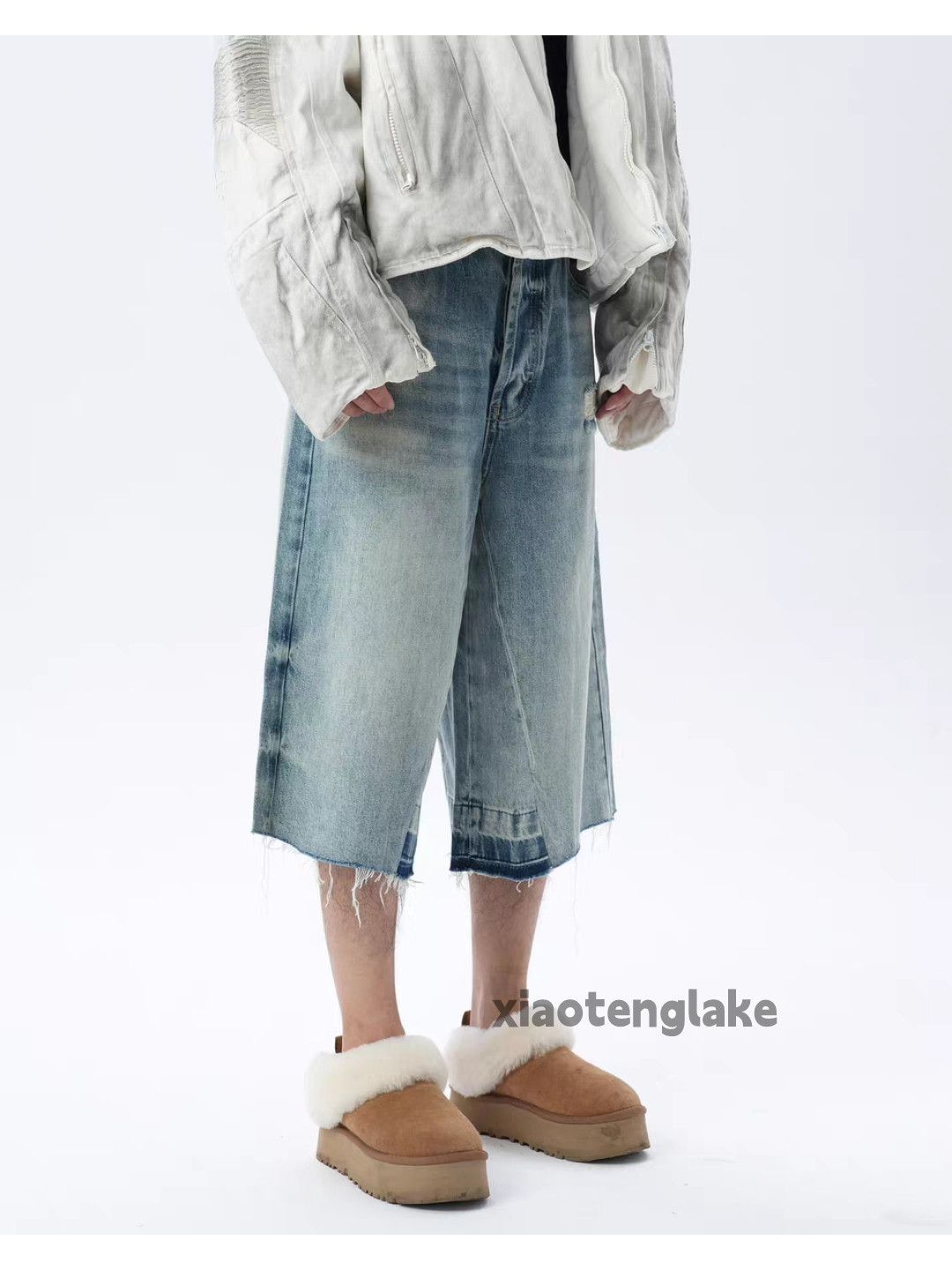 Vintage xz vintage loose baggy flared hiphop Denim Shorts Size US 32 / EU 48 - 2 Thumbnail