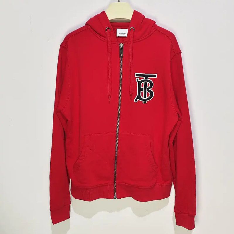Burberry Burberry Red Cotton Women's Hoodie Size M / US 6-8 / IT 42-44 - 1 Thumbnail