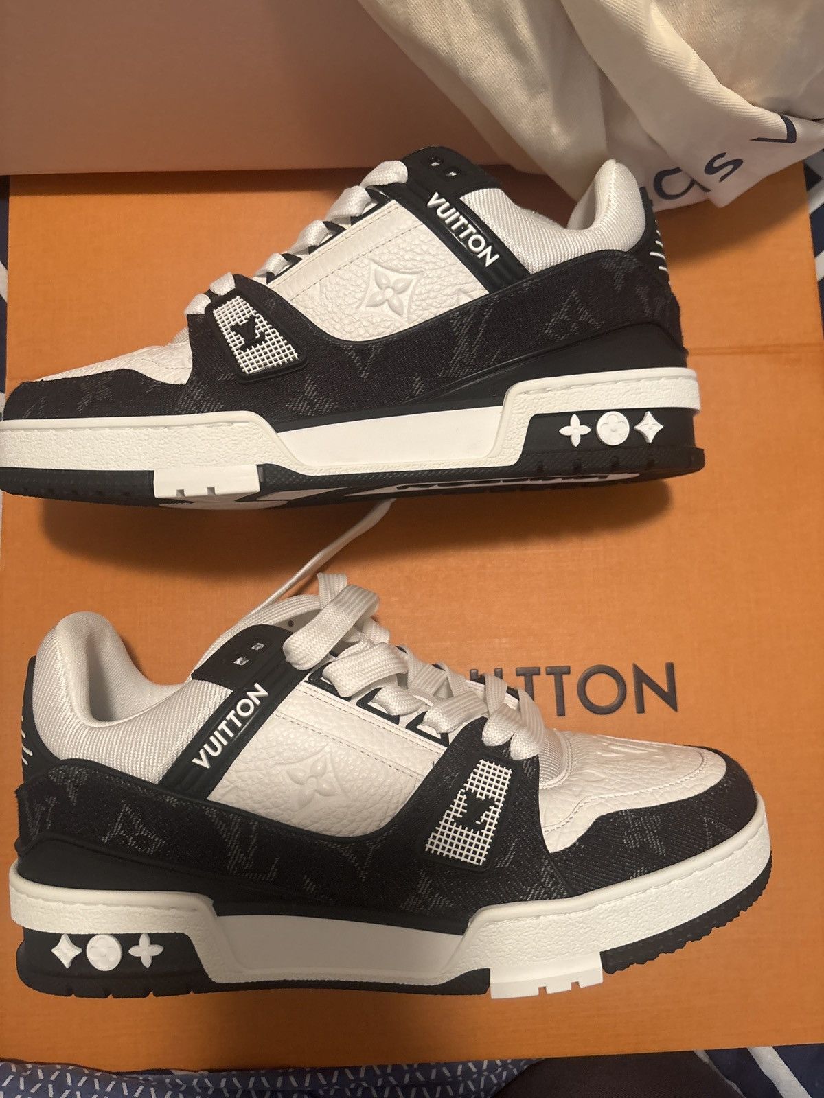 Louis Vuitton LV Trainer Monogram Denim Sneakers Size US 7.5 / IT 37.5 - 2 Thumbnail