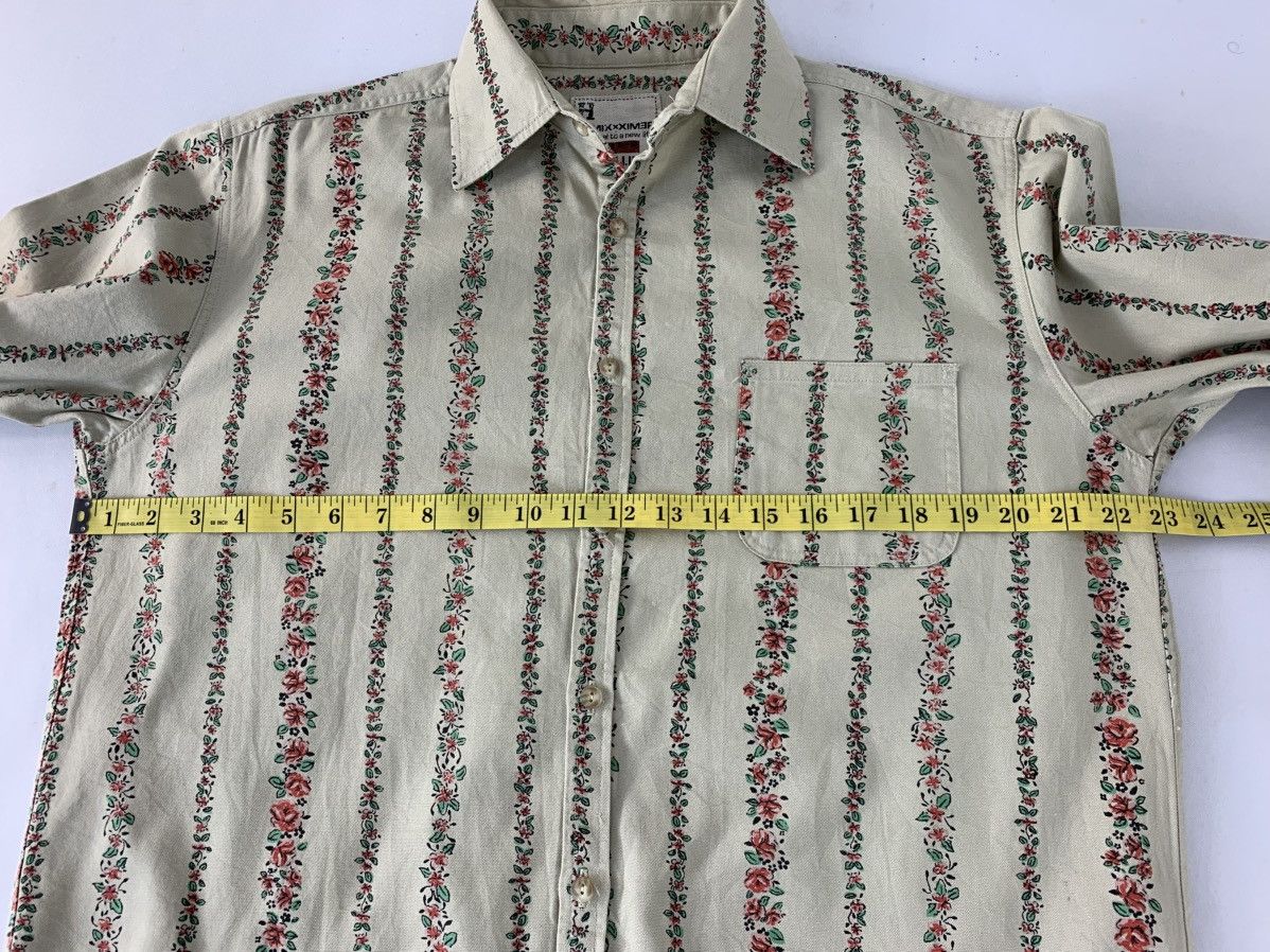 Other Hyper Remix Mainstream Striped Floral Button Up Shirt Size US L / EU 52-54 / 3 - 10 Thumbnail