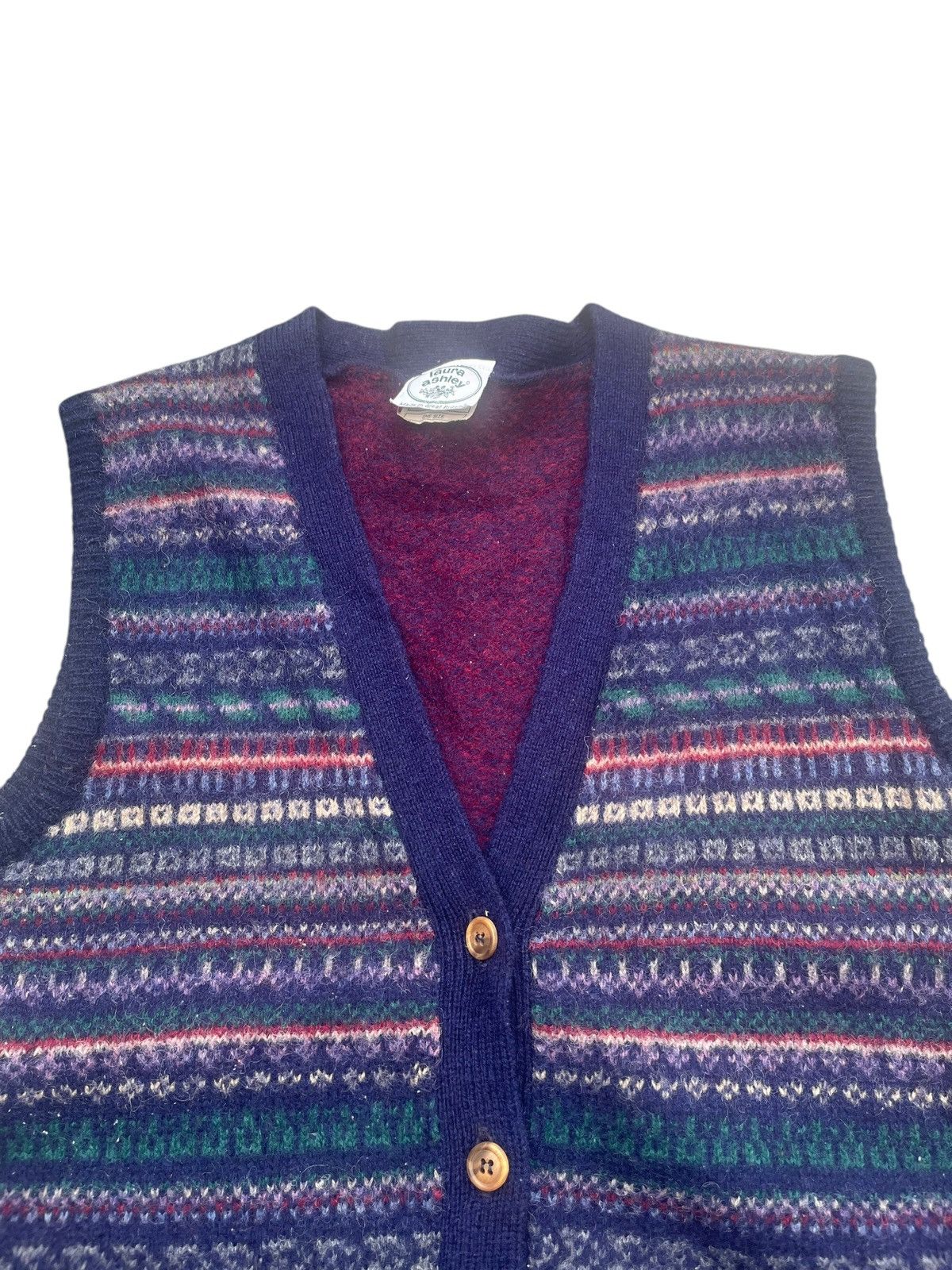 Designer × Vintage Vintage Laura Ashley Wool Vest Size US S / EU 44-46 / 1 - 3 Thumbnail