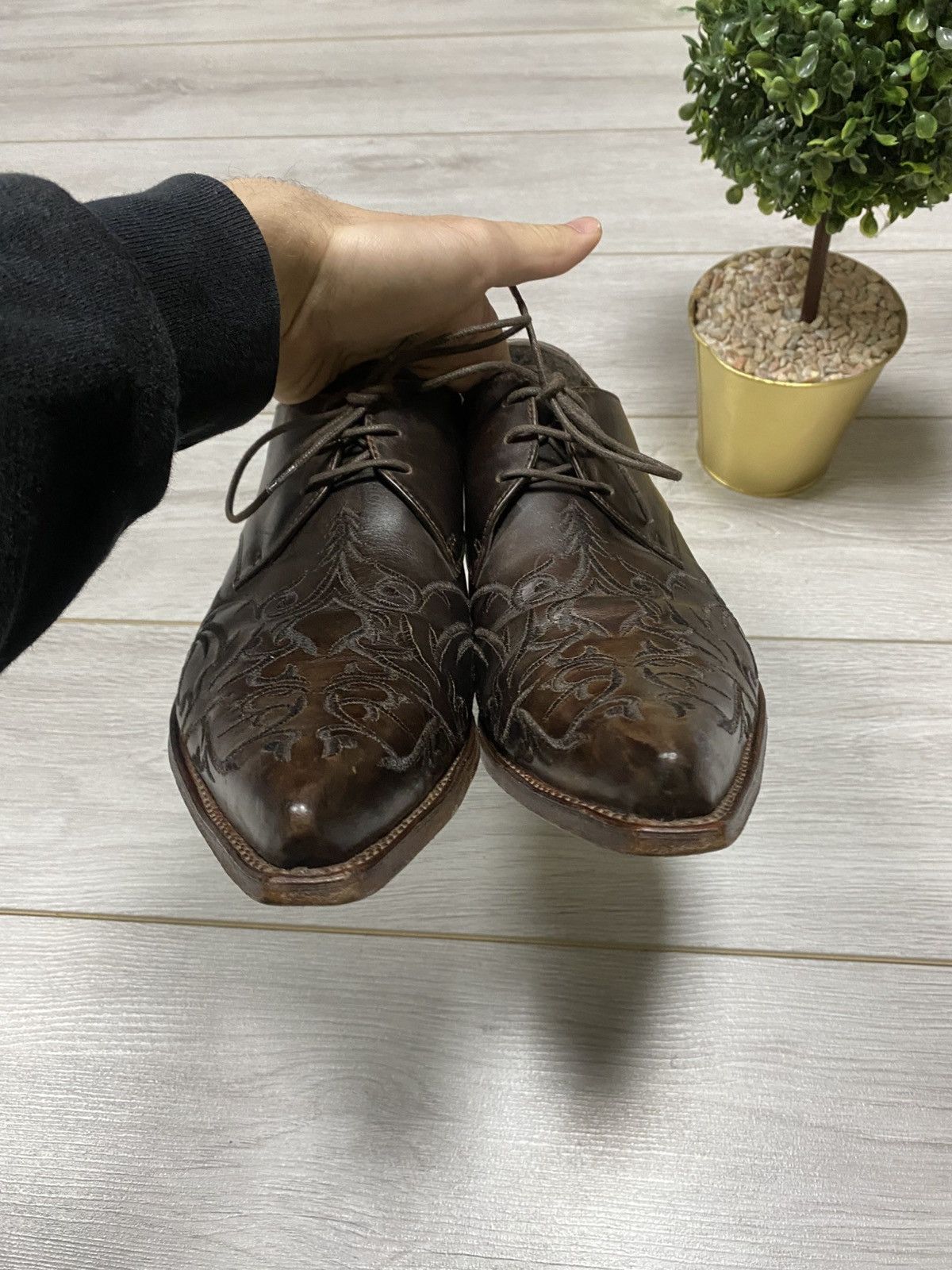 Sendra Sendra vintage patterns western leather boots shoes cowboy Size US 12.5 / EU 45-46 - 14 Thumbnail
