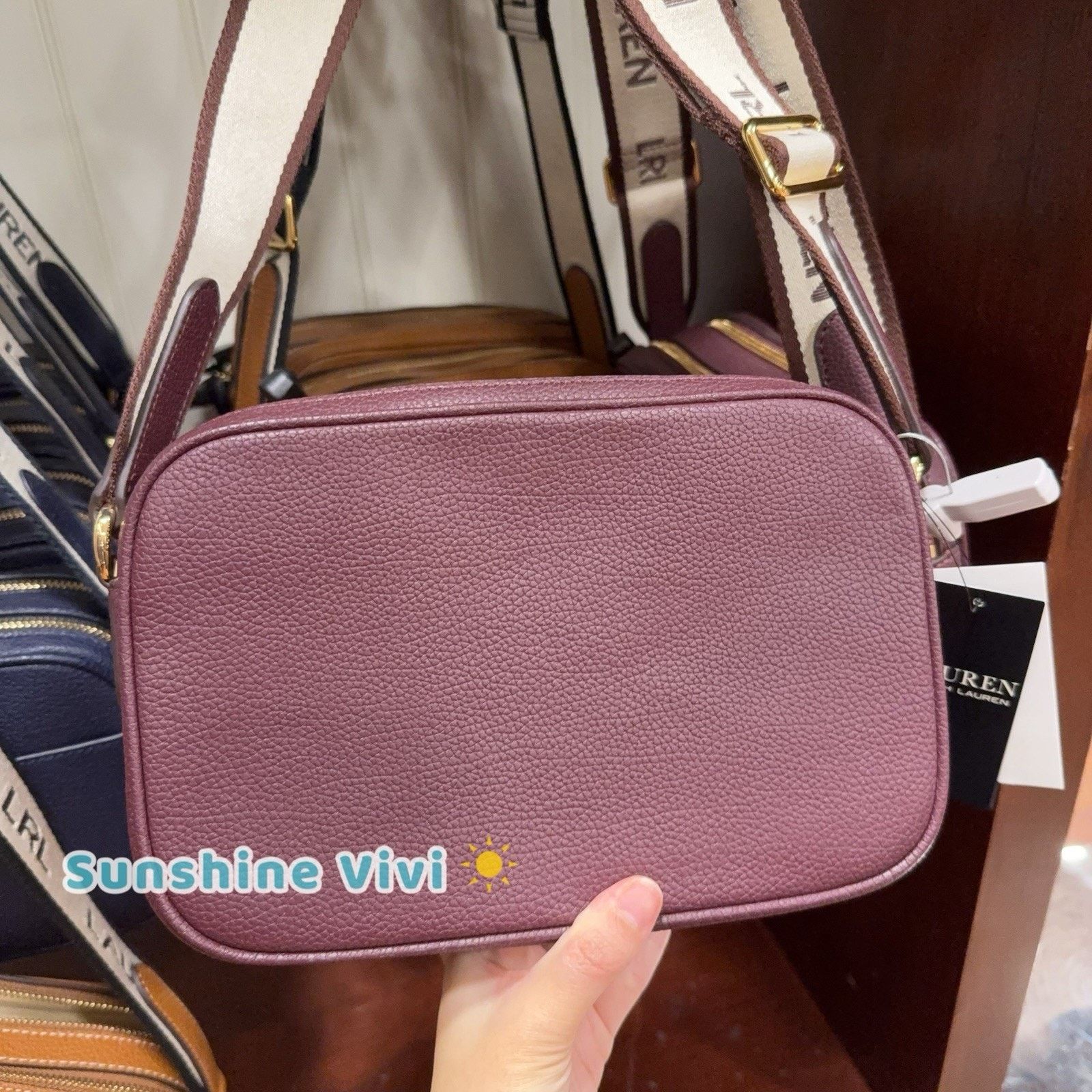 Lauren Ralph Lauren NWT Ralph Lauren Carrie Leather Crossbody Bag Wine Red Size ONE SIZE - 5 Thumbnail