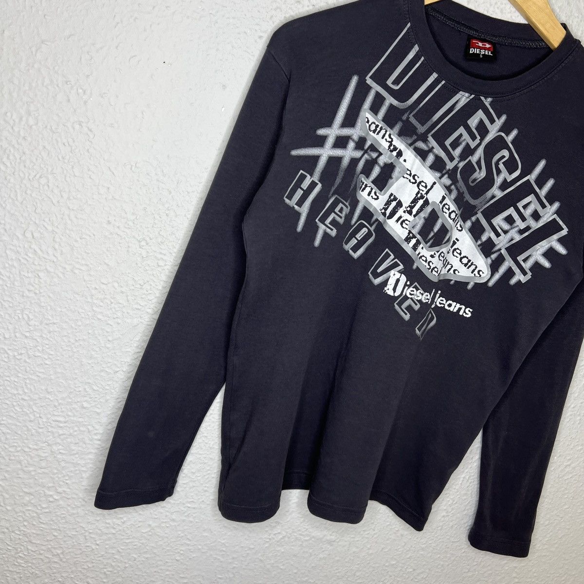 Diesel × Japanese Brand Rare! Opium Avant Garde Diesel Long Sleeve Big Logo 90s Size US M / EU 48-50 / 2 - 2 Thumbnail