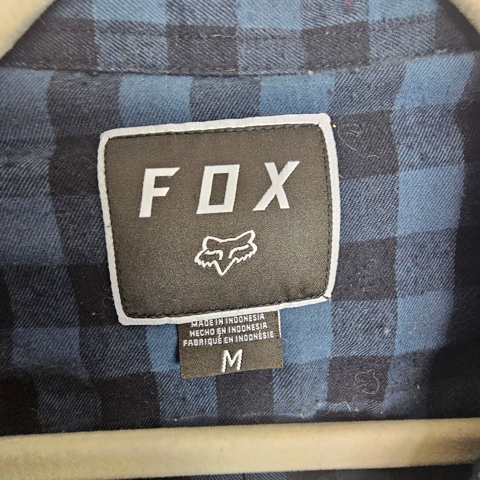 Fox Racing Fox Shirt Blue Black Checker Short Sleeve Shirt Button Men M Size US M / EU 48-50 / 2 - 6 Thumbnail