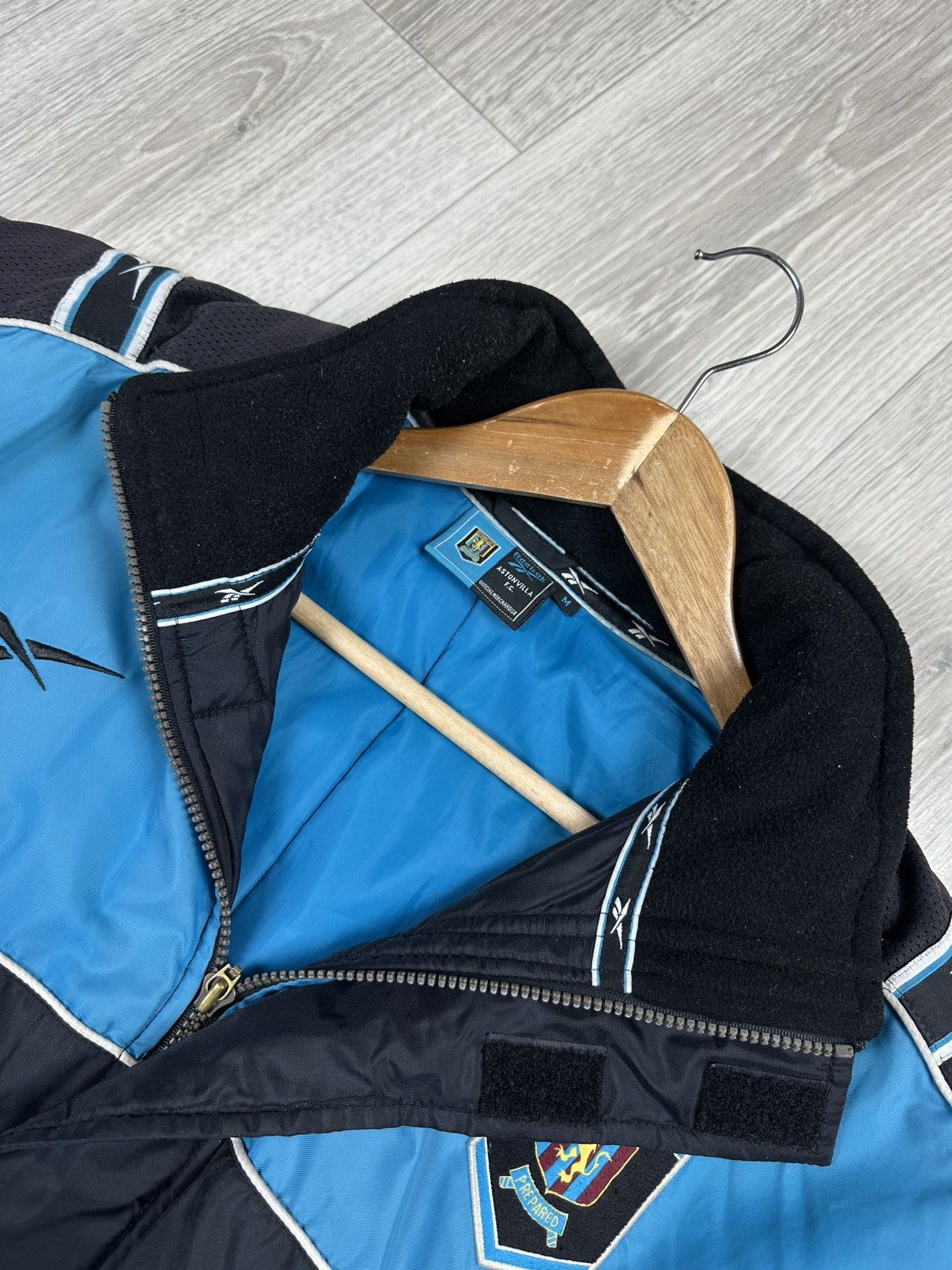 Reebok × Vintage Aston Villa football jacket 1998-99 Reebok Black Blue Adults Size US M / EU 48-50 / 2 - 11 Thumbnail