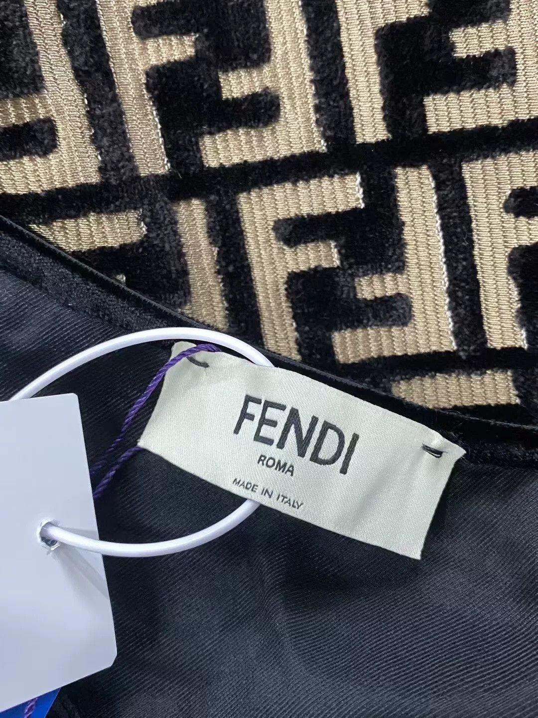 Fendi Fendi Black Brown Embossed Monogram Skirt Size US 28 / EU 44 - 3 Thumbnail