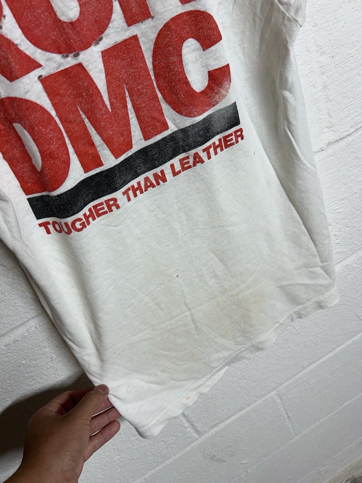 RUN DMC Vintage 1988 Run DMC Tougher Than Leather Distressed Rap Tee Size US S / EU 44-46 / 1 - 7 Thumbnail