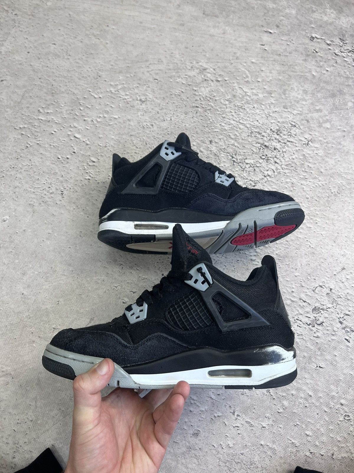 Nike × Vintage Nike Air Jordan 4 Retro SE GS black SNEAKERS SHOES drill Size US 7.5 / IT 37.5 - 9 Thumbnail