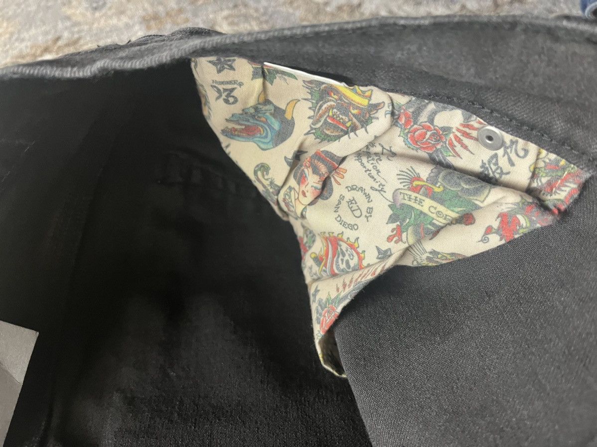 Ed Hardy DAGGER SKULL GRAPHIC SLIM SKINNY STRAIGHT JEAN Size US 42 / EU 58 - 5 Thumbnail