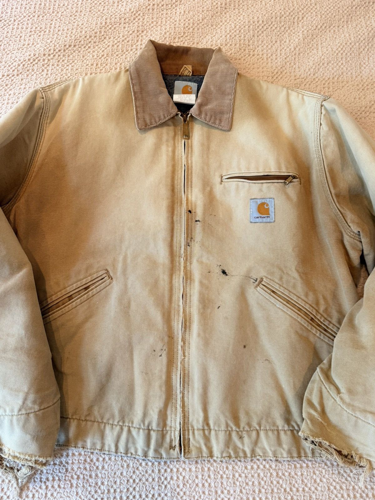 Carhartt Thrashed Vintage Carhartt Detroit Jacket Size US L / EU 52-54 / 3 - 3 Thumbnail