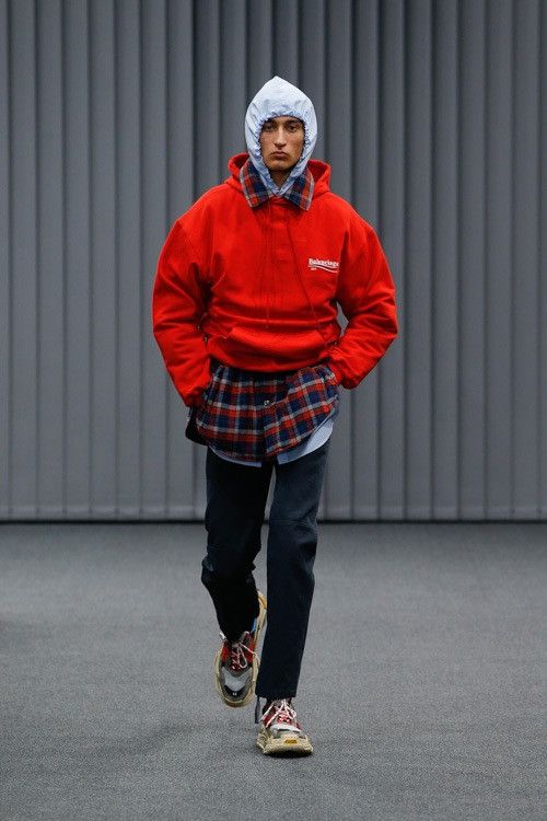 Balenciaga BALENCIAGA 17AW DEMNA GVASALIA PADDED FLANNEL SHIRTS 