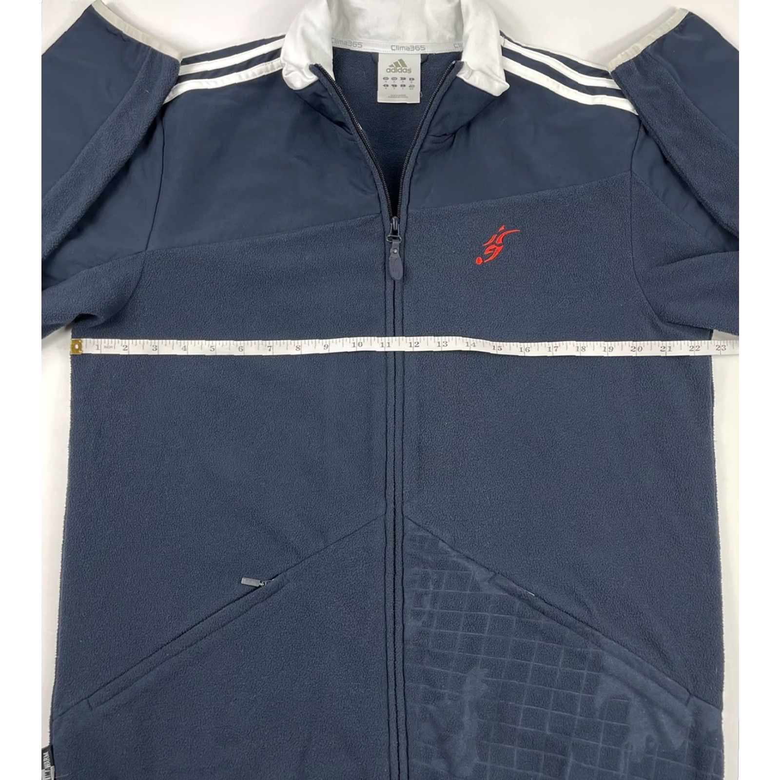 Adidas Adidas Mens Windbreaker Jacket Zip Full Hoodie Striped Blue M Size US M / EU 48-50 / 2 - 4 Thumbnail
