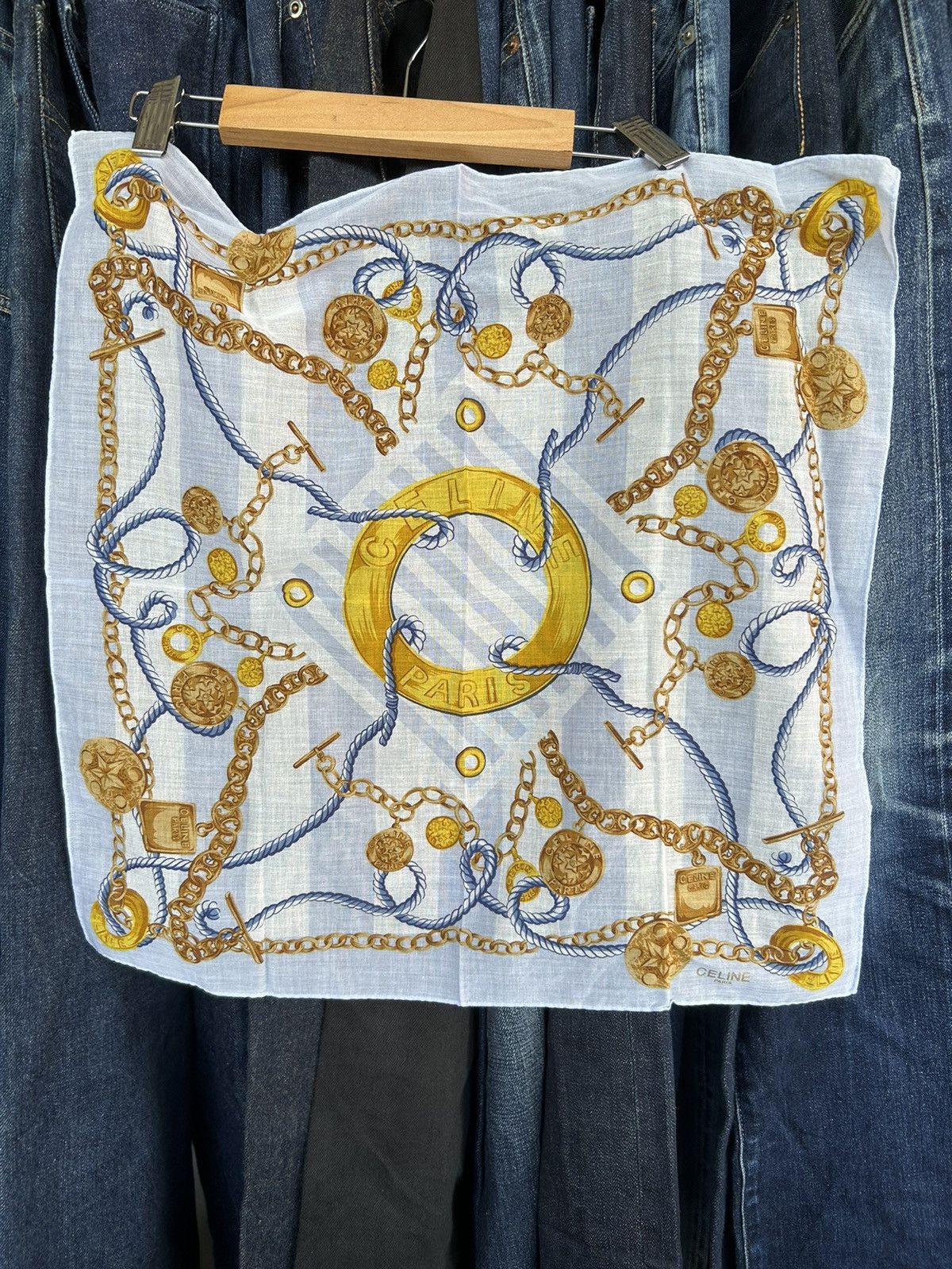 Celine × Vintage CELINE Handkerchief/Bandana/NackerChief Size ONE SIZE - 4 Thumbnail