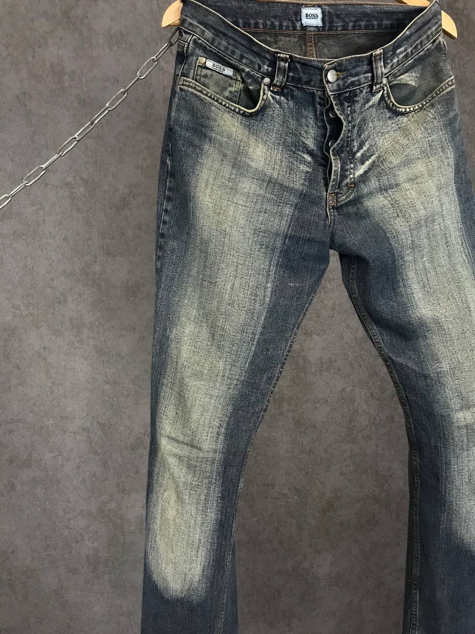 Hugo Boss Hugo Boss vintage faded avant garde jeans Size US 31 - 3 Thumbnail
